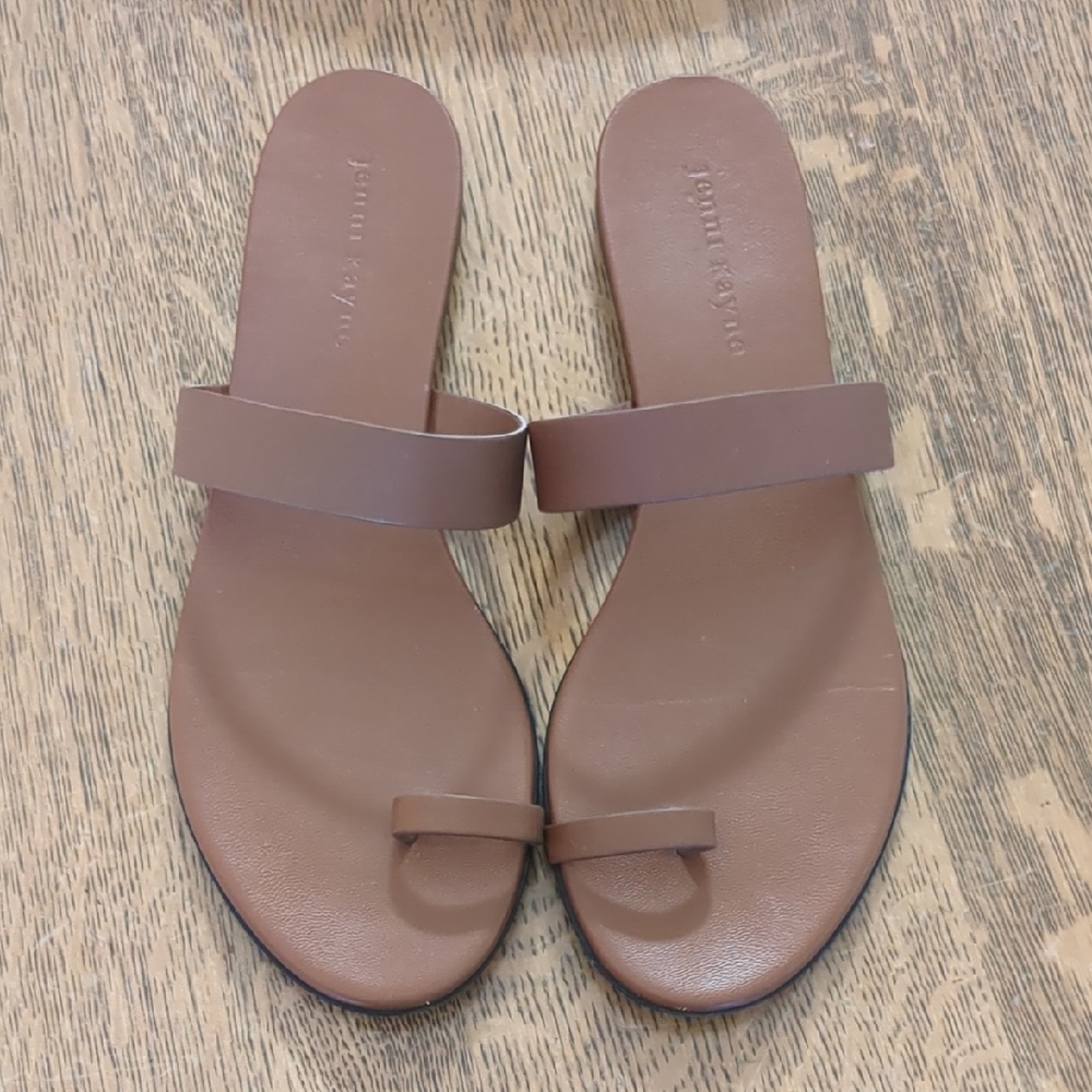 Jenni Kayne Brown Leather Sandals Size 39